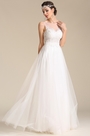 robe de mariée dentelle simple fluide sans manche