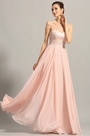 Элегантное Розовое Без Рукава Вечернее Платье для Выпускных