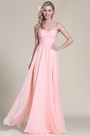 Elegant Trägerlos Süßausschnitt Rosa Abendkleid