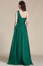 Verde Oscuro Vestido de Dama Largo Cintura Imperio