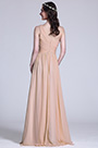 Elegant One Shoulder Rosy Brown Bridesmaid Dress