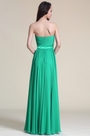 Simple A Line Strapless Green Bridesmaid Dress