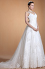 Elegent V-cut Spaghetti Straps Wedding Gown Bridal Dress