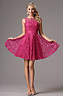 Малиновое Коктейльное Платье для Подружек Невесты