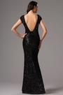 Sequins Nu Dos Robe de Soirée Longue Fourreau