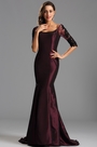 Elegant Long Burgundy Formal Dress Evening Gown