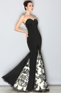Gorgeous Black Lace Applique Evening Gown