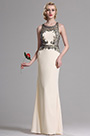 Elegant Linie Beige Prom Abendkleid