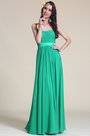 Simple A Line Strapless Green Bridesmaid Dress