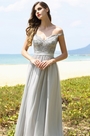 Elegant A Line Off Shoulder V Cut Evening Dress Formal Dress