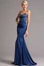 Spaghetti Straps Sweetheart Neck Blue Evening Dress Formal Gown