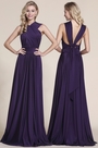Robe de soirée longue violette pour mariage transformable
