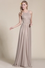 A Linie Ärmellos Grau Brautjungfernkleid