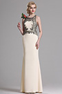 Elegant Linie Beige Prom Abendkleid