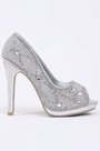 Серебрянные Туфли с Высокой Каблукой