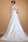 Elegent V-cut Spaghetti Straps Wedding Gown Bridal Dress