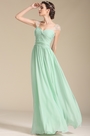 Robe de soirée longue verte menthe pour mariage