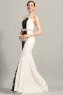 Stylish Beaded Halter Neck Evening Gown Formal Dress