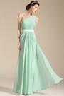 Robe de soirée/demoiselle d'honneur longue vert d'eau