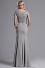 Grey Mother of the Bride Dress with Lace Appliques