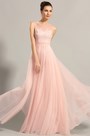 robe de soirée princesse rose dentelle sans manche