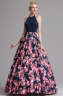 Elegant Halter Blumen Prom Abendkleid