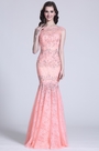 Розовое Вечернее Платье без без рукава