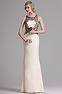 Elegant Linie Beige Prom Abendkleid