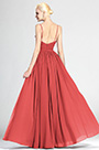 V-cut Red Evening Dress Bridesmaid Dress