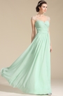 Robe de soirée longue verte menthe pour mariage