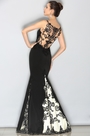 Gorgeous Black Lace Applique Evening Gown