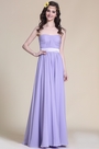 A Line Strapless Lavender Evening Dress Bridesmaid Dress