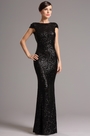 Sequins Nu Dos Robe de Soirée Longue Fourreau
