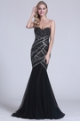 Gorgeous Strapless Beaded Black Evening Dress