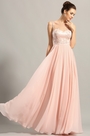 Элегантное Розовое Без Рукава Вечернее Платье для Выпускных