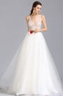 Plunging V Neck Wedding Prom Dress