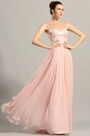 Элегантное Розовое Без Рукава Вечернее Платье для Выпускных