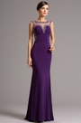 Elegant Purple Formal Gown with Illusion Sweetheart Neck