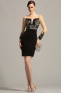 Stylish Long Sleeves Black Day Dress Cocktail Dress