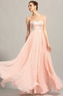 Элегантное Розовое Без Рукава Вечернее Платье для Выпускных