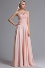 Sheer Ausschnitt Pink Appplikationen Abendkleid