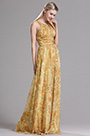 Halter Neck Yellow Printed Summer BOHO Evening Dress