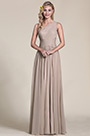 One Shoulder Grey Bridesmaid Dress Evening Dress