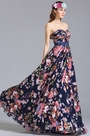 Strapless Sweetheart Summer Floral Dress Printed Dress