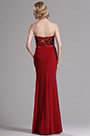 Red Strapless Sweetheart Sequin Evening Formal Gown