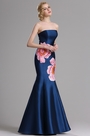 Spitzen Blau Trägerloses Prom Kleid Abendkleid