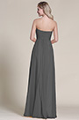 Elegant Strapless Sweetheart Grey Bridesmaid Dress