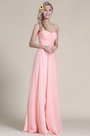 Elegant Trägerlos Süßausschnitt Rosa Abendkleid
