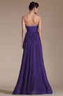 Robe de soirée longue bustier violette simple pour mariage