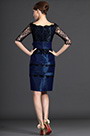 Short Sleeves Blue Mother of the Bride Dress